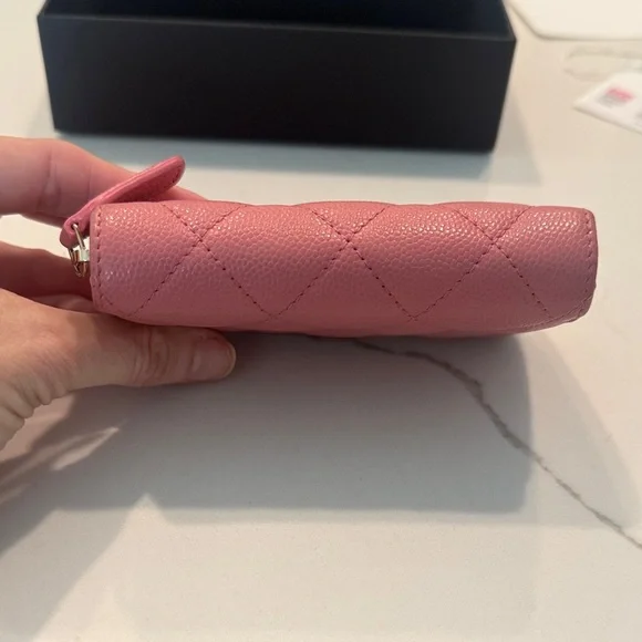 Chanel Quilted Pink Wallet with Gold Accents - Picture 8 of 9